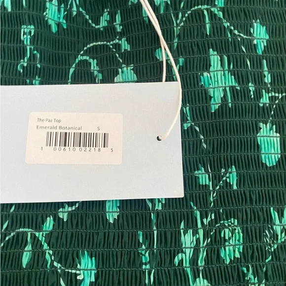 NWT Hill House Paz Nap Top in Emerald Botanical (green) size small - Picture 5 of 5